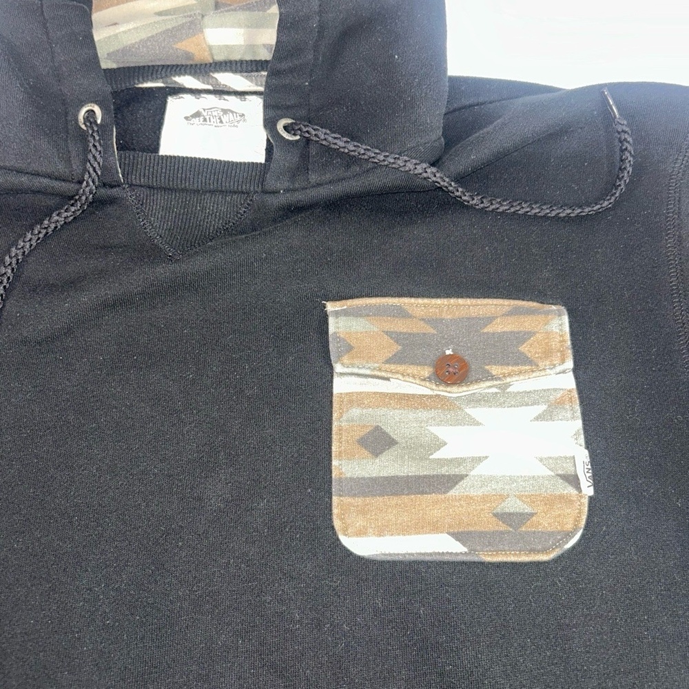 Vans‎ Pullover Hoodie Mens XL Black Camo Drawstring Comfortable Layering
